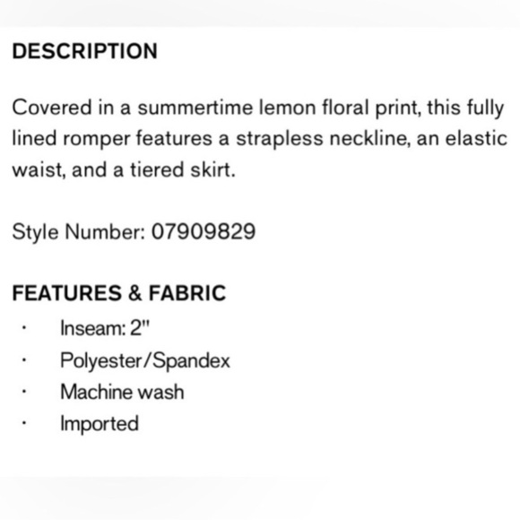 NWT Express Lemon Floral Romper - Picture 11 of 12